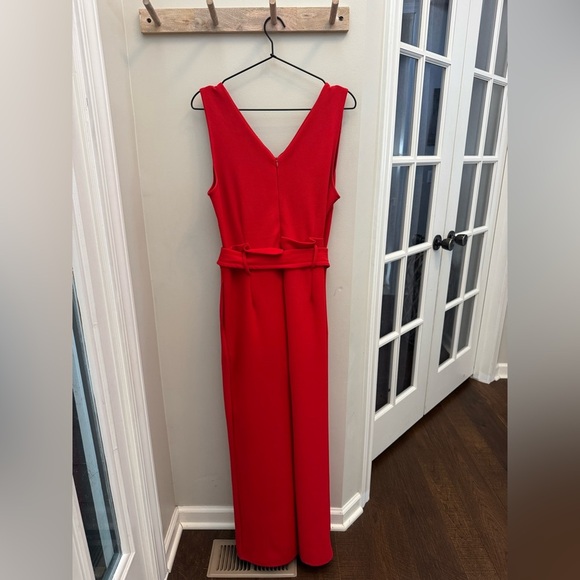 Anthropologie Cathy Structured Jumpsuit in Red - Picture 8 of 12